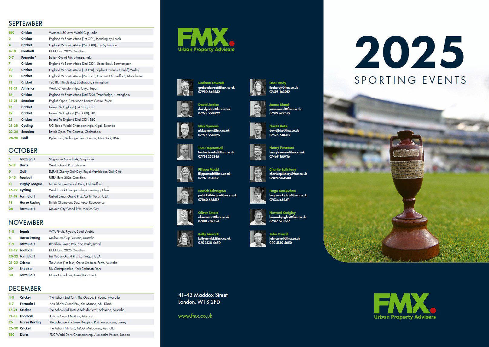 FMX 2025 Sporting Calendar Photo